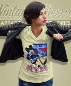 New York Rangers Shirt Nhl Mickey Mouse Disney Hockey V Neck TShirt