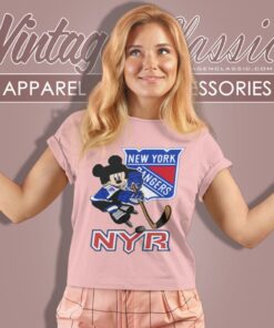 New York Rangers Shirt Nhl Mickey Mouse Disney Hockey Women T Shirt