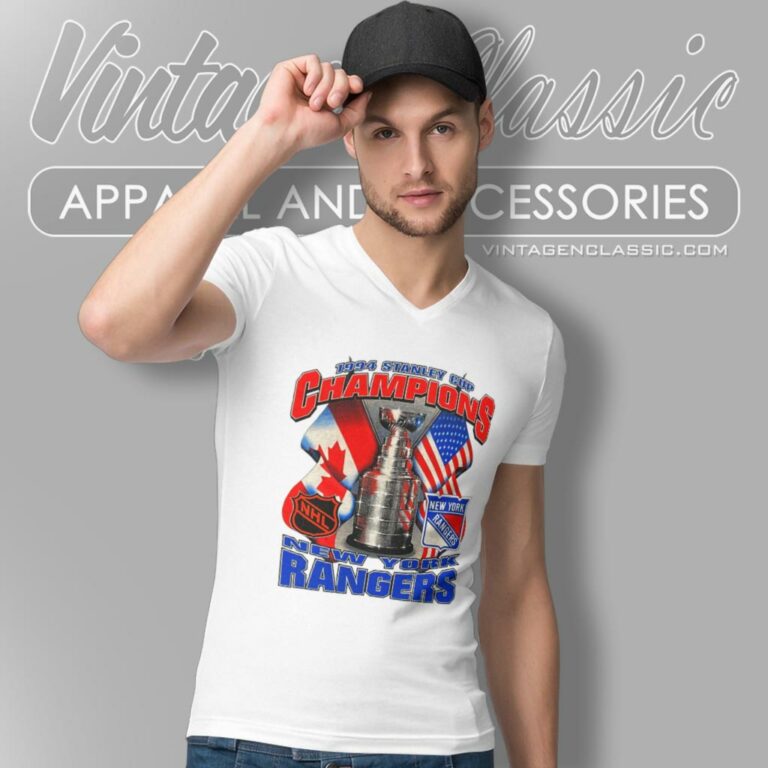 New York Rangers Shirt Stanley Cup 1994 Champions Hockey V Neck TShirt New York Rangers Shirt Stanley Cup 1994 Champions Hockey V Neck TShirt