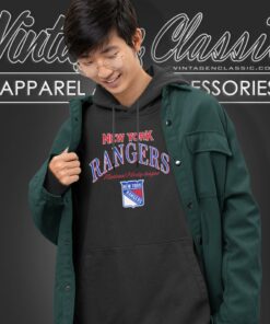 New York Rangers Vintage Logo Athletic Nhl Hockey Hoodie 1