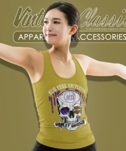New York University Harley Davidson Skull Tank Top Racerback