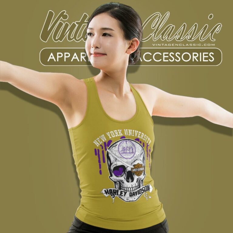 New York University Harley Davidson Skull Tank Top Racerback New York University Harley Davidson Skull Tank Top Racerback