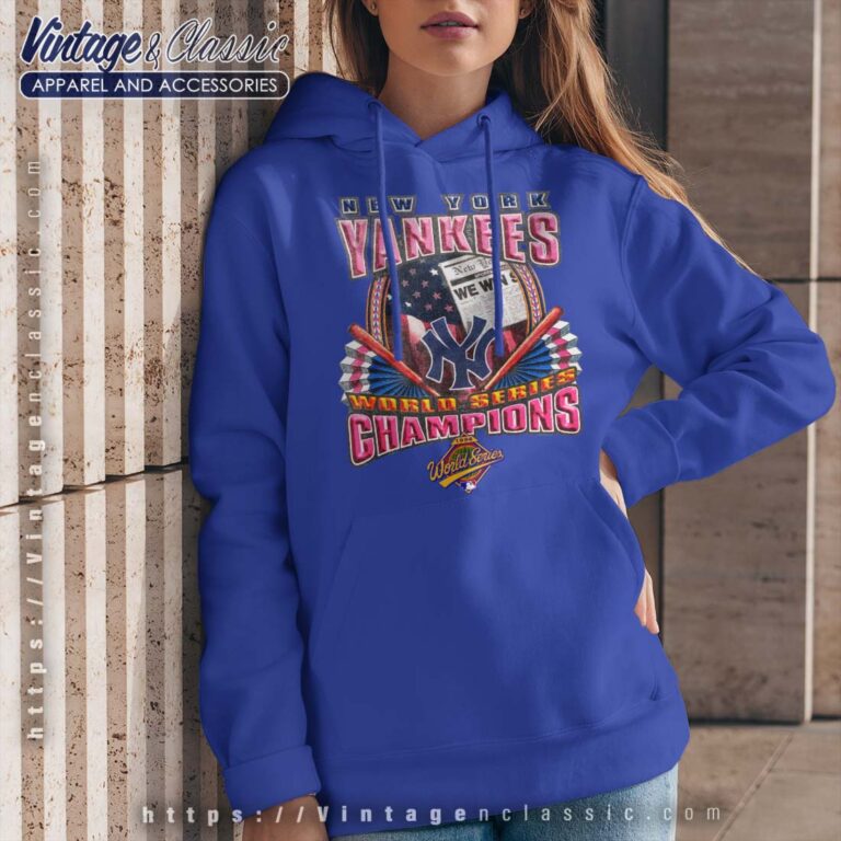 New York Yankees 96 World Series Champions Royal Hoodie New York Yankees 96 World Series Champions Royal Hoodie