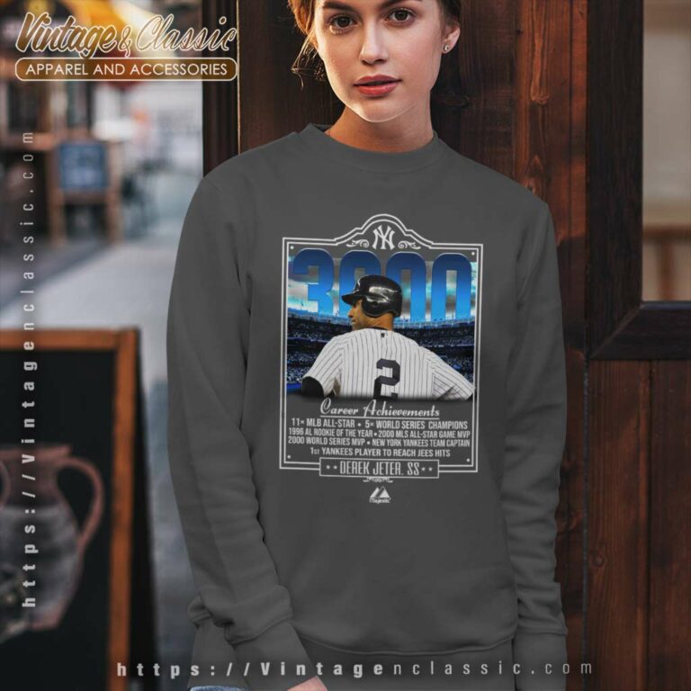 New York Yankees Derek Jeter 3000 Hits Sweatshirt New York Yankees Derek Jeter 3000 Hits Sweatshirt