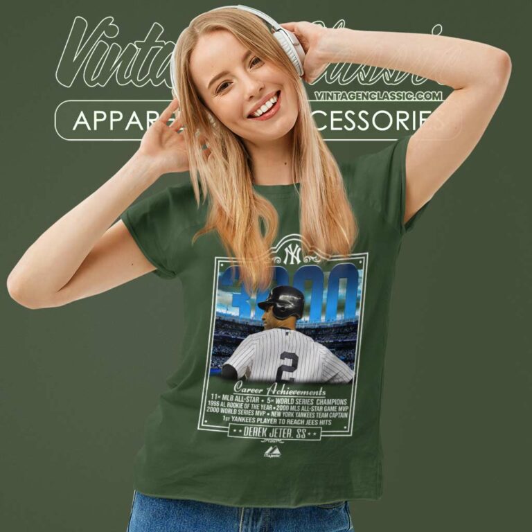 New York Yankees Derek Jeter 3000 Hits Women TShirt New York Yankees Derek Jeter 3000 Hits Women TShirt