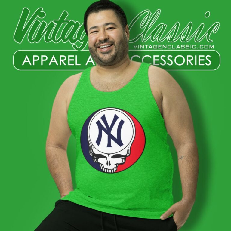 New York Yankees Grateful Dead Steal Your Face Tank Top Racerback New York Yankees Grateful Dead Steal Your Face Tank Top Racerback