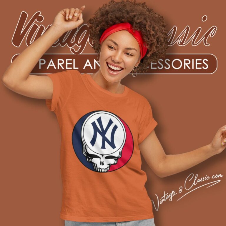 New York Yankees Grateful Dead Steal Your Face Women T Shirt New York Yankees Grateful Dead Steal Your Face Women T Shirt