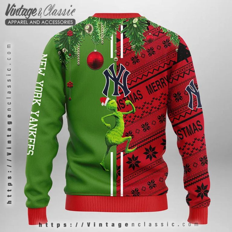 New York Yankees Grinch Ugly Christmas Sweater back Ugly Sweater New York Yankees Grinch Ugly Christmas Sweater back Ugly Sweater
