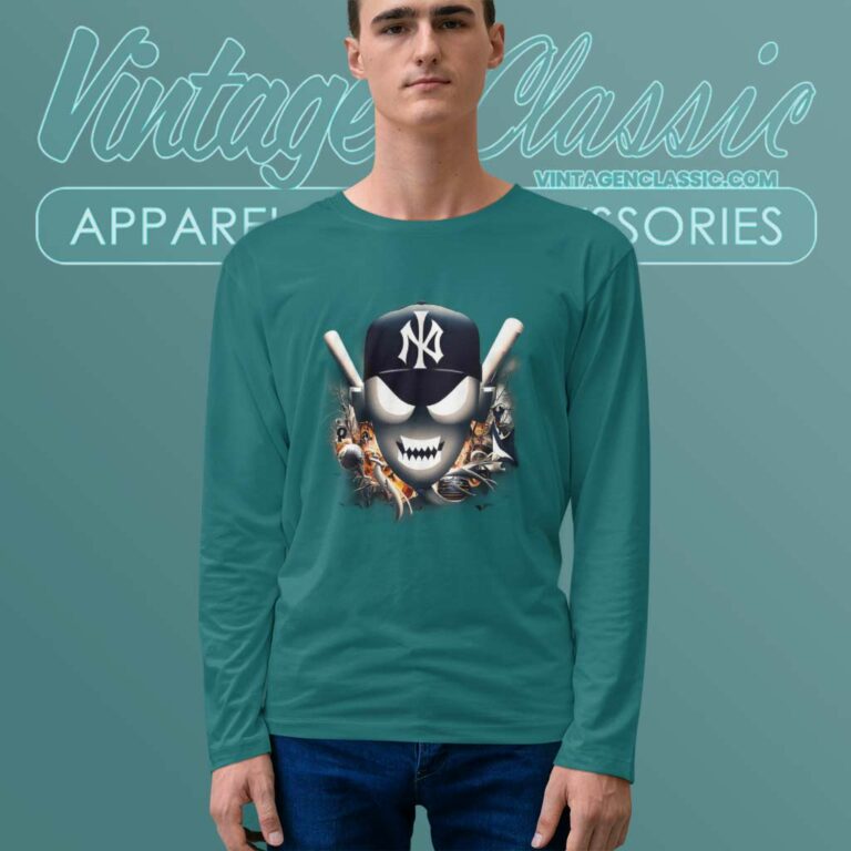 New York Yankees Halloween Mlb Baseball Long Sleeve Tee New York Yankees Halloween Mlb Baseball Long Sleeve Tee
