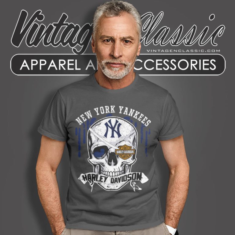 New York Yankees Harley Davidson Skull T Shirt New York Yankees Harley Davidson Skull T Shirt