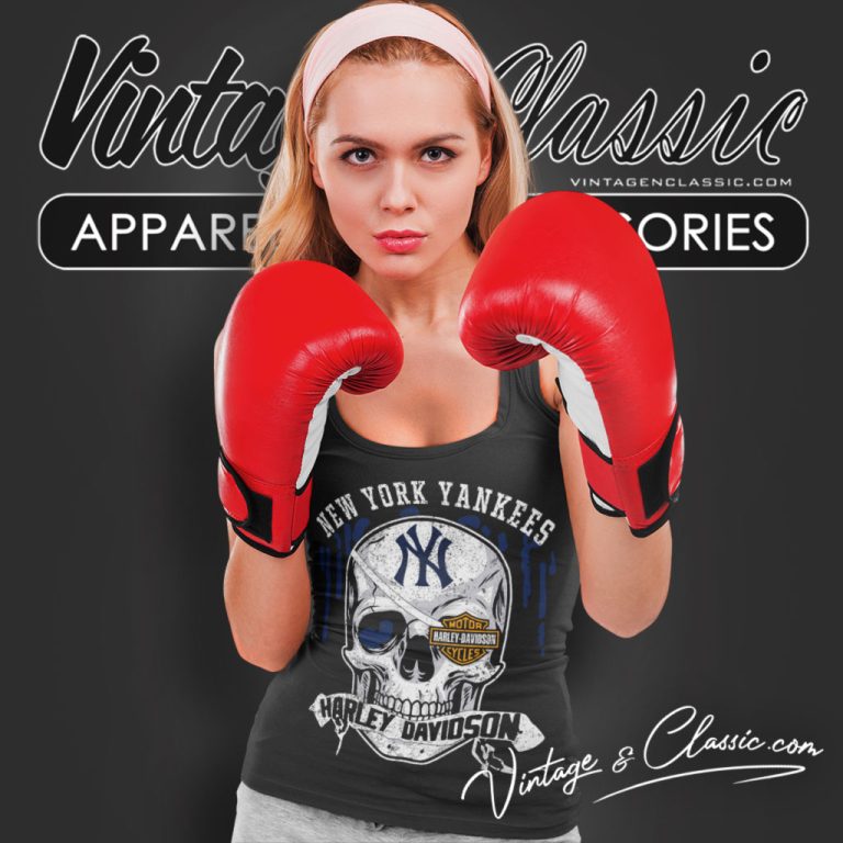 New York Yankees Harley Davidson Skull Tank Top Racerback New York Yankees Harley Davidson Skull Tank Top Racerback