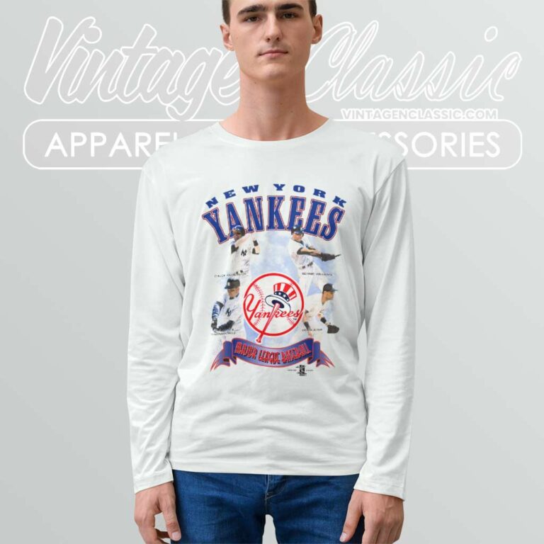 New York Yankees Jeter Williams Knoblauch Martinez Baseball Long Sleeve Tee New York Yankees Jeter Williams Knoblauch Martinez Baseball Long Sleeve Tee