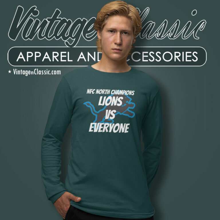 Nfc North Champs Lions Vs Everyone Long Sleeve Tee Nfc North Champs Lions Vs Everyone Long Sleeve Tee