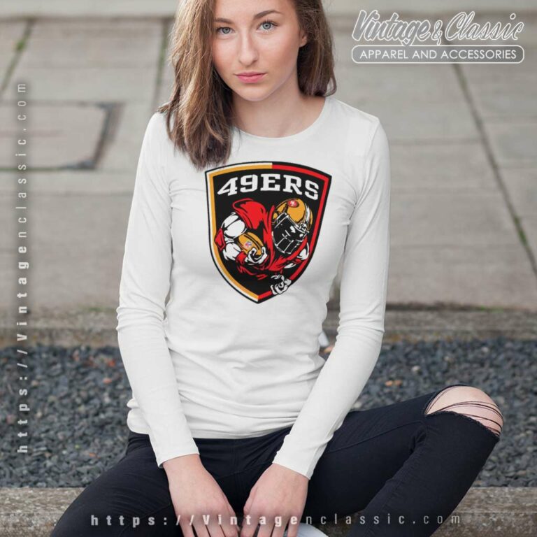 Nfl 49ers Football Player Long Sleeve Tee Nfl 49ers Football Player Long Sleeve Tee