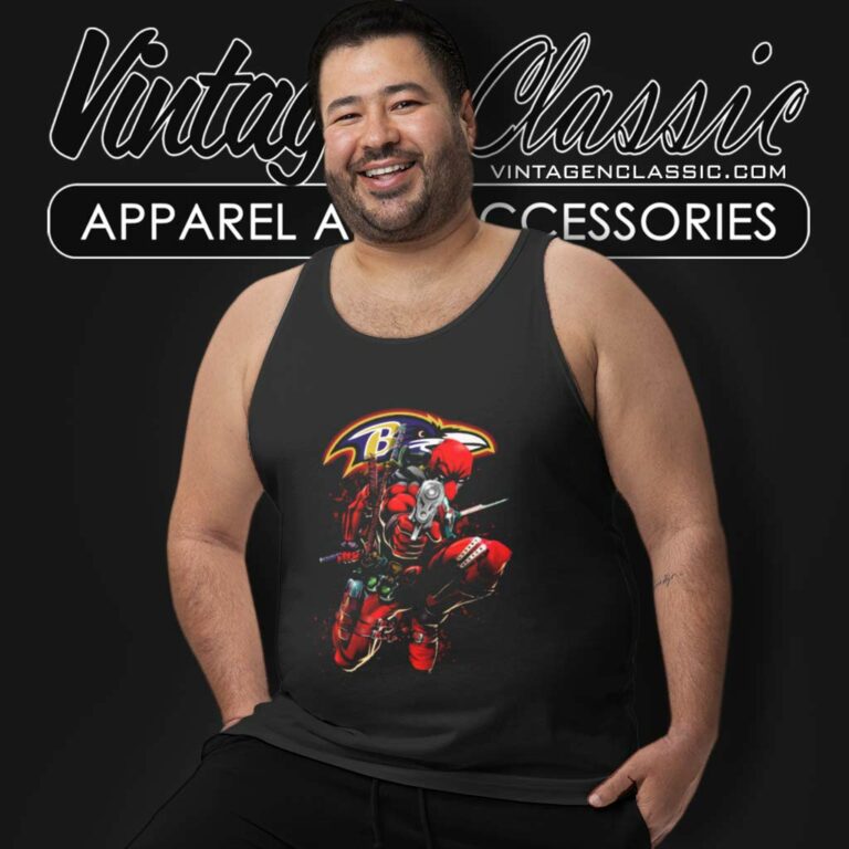 Nfl Baltimore Ravens Deadpool Tank Top Racerback Nfl Baltimore Ravens Deadpool Tank Top Racerback