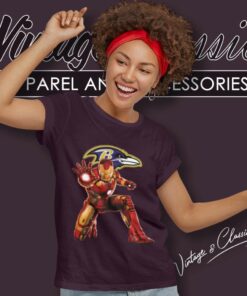 Nfl Baltimore Ravens Iron Man Comics Women TShirt