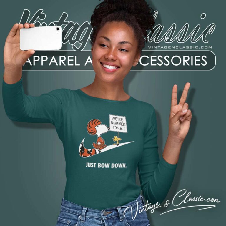 Nfl Bengals Snoopy Are Number One Shirt Nike Just Bow Down Long Sleeve Tee Nfl Bengals Snoopy Are Number One Shirt Nike Just Bow Down Long Sleeve Tee