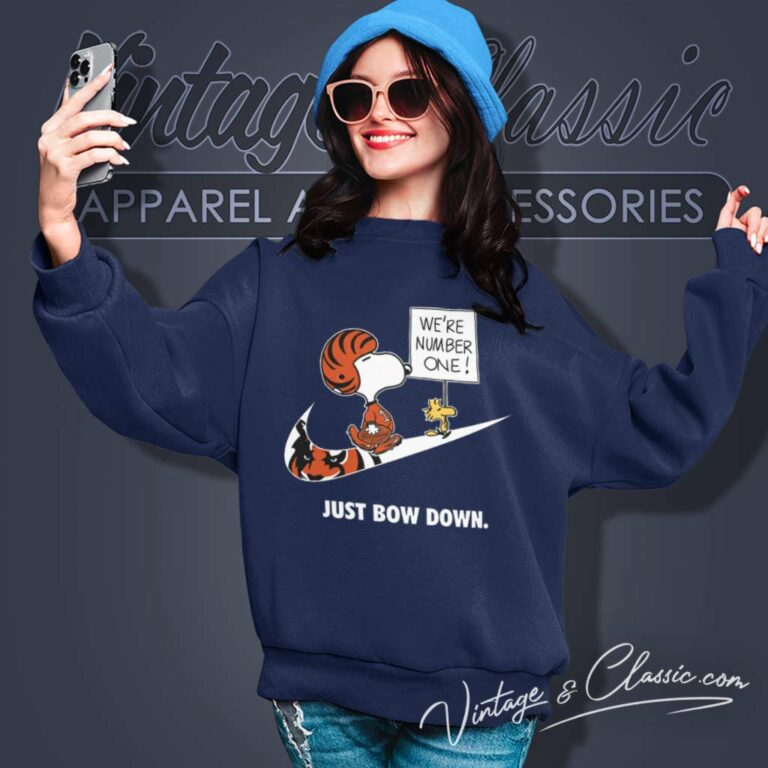 Nfl Bengals Snoopy Are Number One Shirt Nike Just Bow Down Sweatshirt Nfl Bengals Snoopy Are Number One Shirt Nike Just Bow Down Sweatshirt