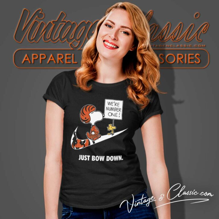 Nfl Bengals Snoopy Are Number One Shirt Nike Just Bow Down Women TShirt Nfl Bengals Snoopy Are Number One Shirt Nike Just Bow Down Women TShirt