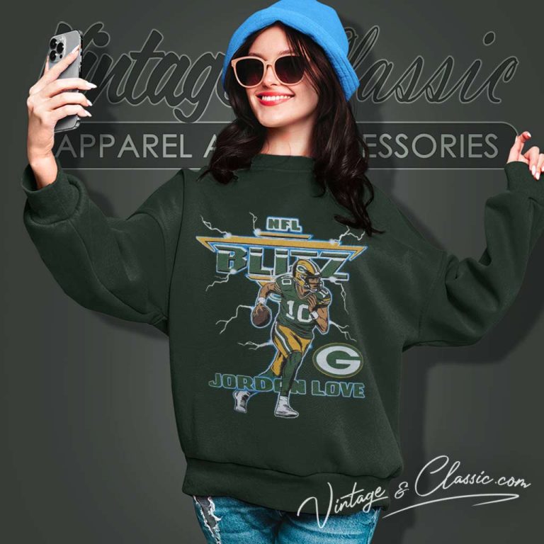 Nfl Blitz Packers Jordan Love Sweatshirt Nfl Blitz Packers Jordan Love Sweatshirt
