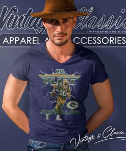 Nfl Blitz Packers Jordan Love V Neck TShirt