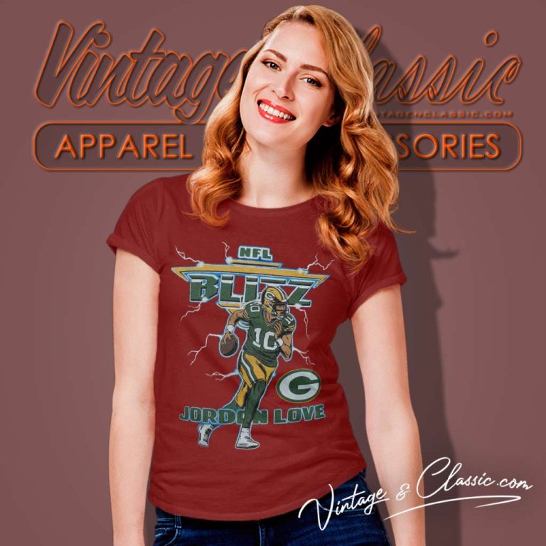 Nfl Blitz Packers Jordan Love Women TShirt Nfl Blitz Packers Jordan Love Women TShirt