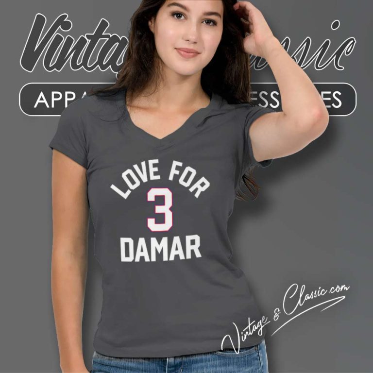Nfl Carson Wentz Love For 3 Damar V Neck TShirt Nfl Carson Wentz Love For 3 Damar V Neck TShirt