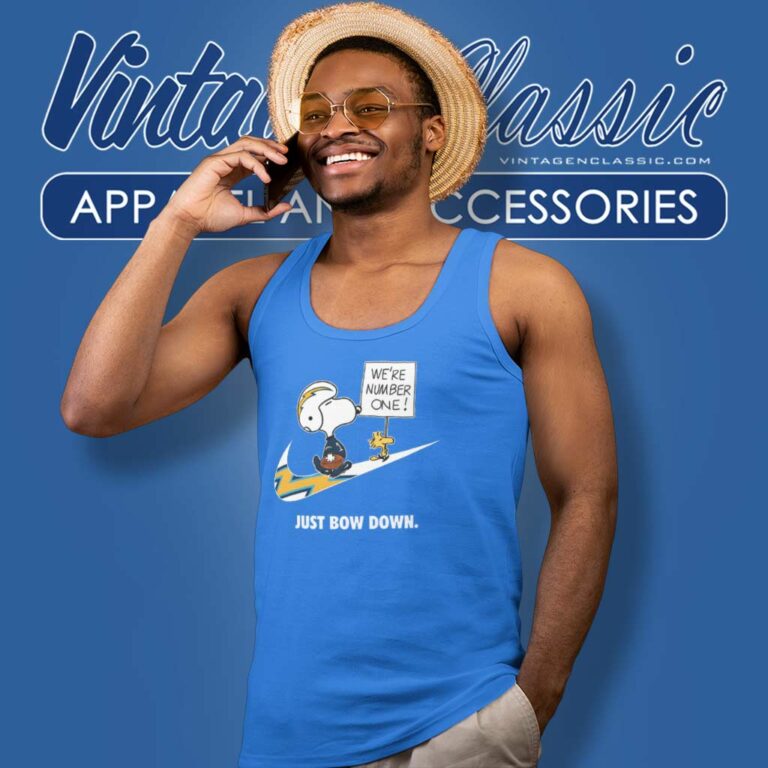 Nfl Chargers Snoopy Are Number One Shirt Nike Just Bow Down Tank Top Racerback Nfl Chargers Snoopy Are Number One Shirt Nike Just Bow Down Tank Top Racerback