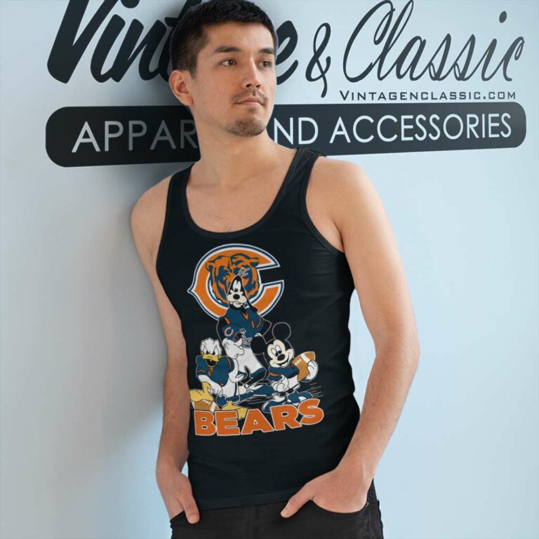 Nfl Chicago Bears Mickey Mouse Donald Duck Goofy Tank Top Racerback Nfl Chicago Bears Mickey Mouse Donald Duck Goofy Tank Top Racerback