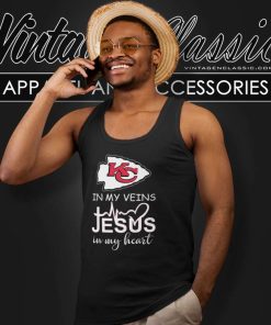 Nfl Chiefs In My Veins Jesus In My Heart Tank Top Racerback