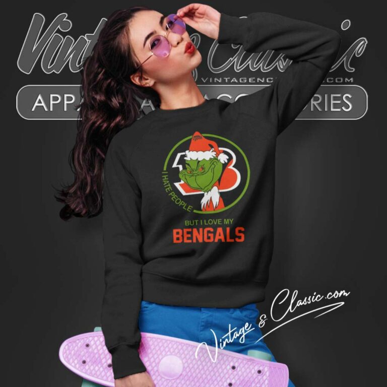 Nfl Cincinnati Bengals Grinch Christmas Shirt I Hate People But I Love My Bengals Sweatshirt Nfl Cincinnati Bengals Grinch Christmas Shirt I Hate People But I Love My Bengals Sweatshirt