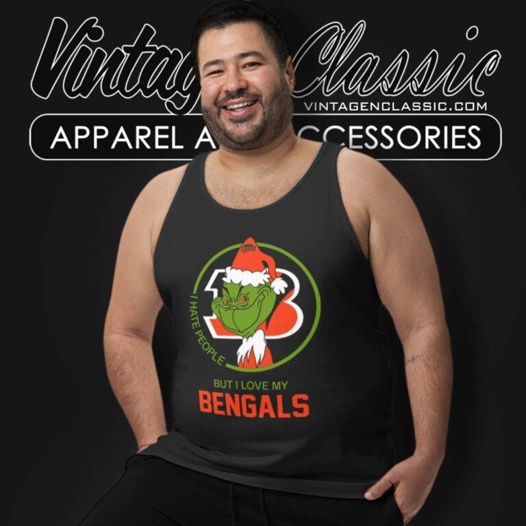 Nfl Cincinnati Bengals Grinch Christmas Shirt I Hate People But I Love My Bengals Tank Top Racerback Nfl Cincinnati Bengals Grinch Christmas Shirt I Hate People But I Love My Bengals Tank Top Racerback