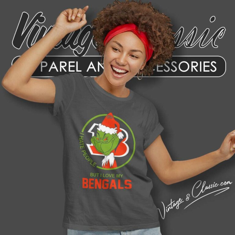 Nfl Cincinnati Bengals Grinch Christmas Shirt I Hate People But I Love My Bengals Women TShirt Nfl Cincinnati Bengals Grinch Christmas Shirt I Hate People But I Love My Bengals Women TShirt