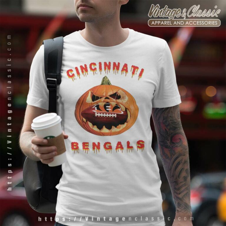 Nfl Cincinnati Bengals Halloween Pumpkin T Shirt 1 Nfl Cincinnati Bengals Halloween Pumpkin T Shirt 1