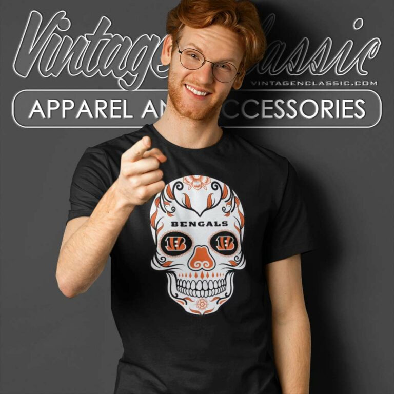 Nfl Cincinnati Bengals Sugar Skull T Shirt Nfl Cincinnati Bengals Sugar Skull T Shirt