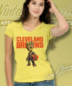 Nfl Cleveland Browns Groot Marvel V Neck TShirt