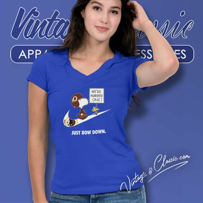 Nfl Commanders Snoopy Are Number One Shirt Nike Just Bow Down V Neck TShirt Nfl Commanders Snoopy Are Number One Shirt Nike Just Bow Down V Neck TShirt