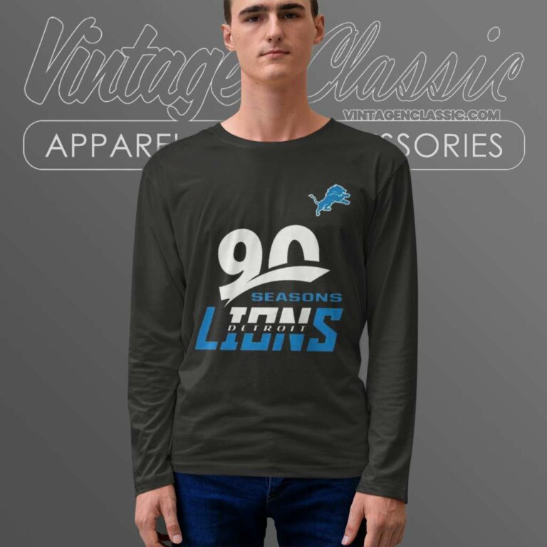 Nfl Detroit Lions 90th Seasons Collection Long Sleeve Tee Nfl Detroit Lions 90th Seasons Collection Long Sleeve Tee