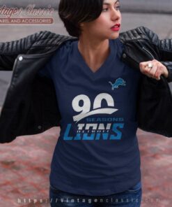 Nfl Detroit Lions 90th Seasons Collection V Neck TShirt