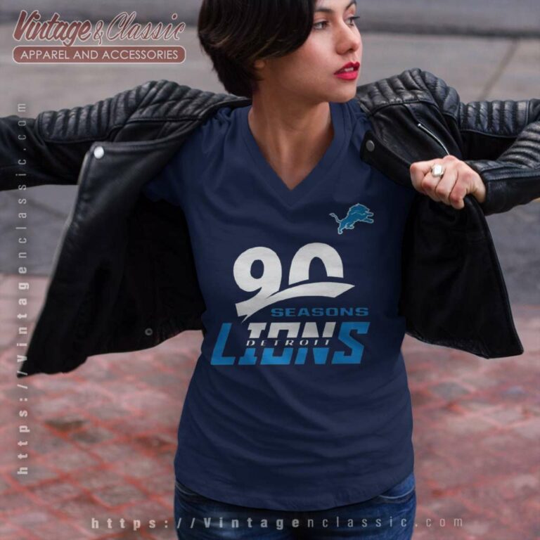 Nfl Detroit Lions 90th Seasons Collection V Neck TShirt Nfl Detroit Lions 90th Seasons Collection V Neck TShirt