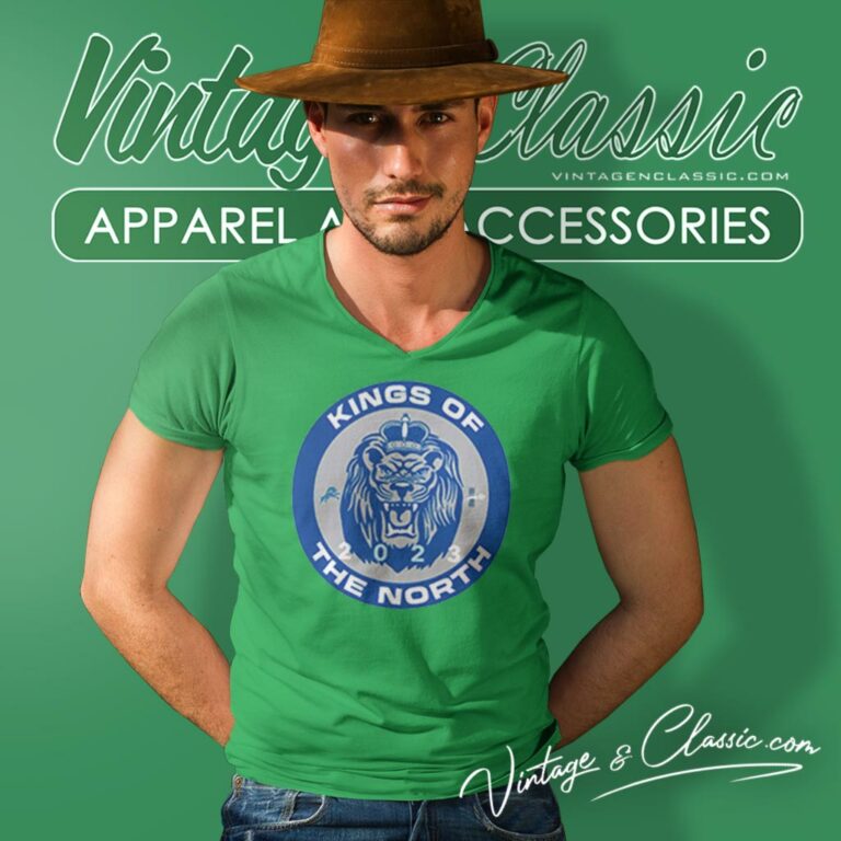 Nfl Detroit Lions Kings Of The North 2023 V Neck TShirt Nfl Detroit Lions Kings Of The North 2023 V Neck TShirt