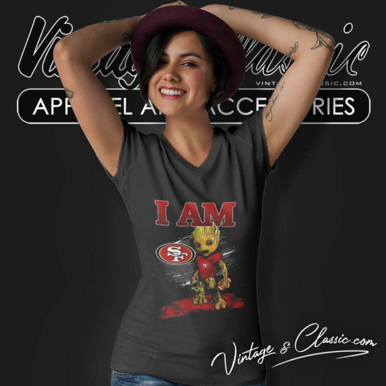 Nfl Groot Shirt I Am San Francisco 49ers V Neck TShirt Nfl Groot Shirt I Am San Francisco 49ers V Neck TShirt