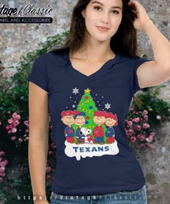 Nfl Houston Texans Snoopy The Peanuts Christmas V Neck TShirt