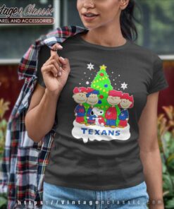 Nfl Houston Texans Snoopy The Peanuts Christmas Women TShirt