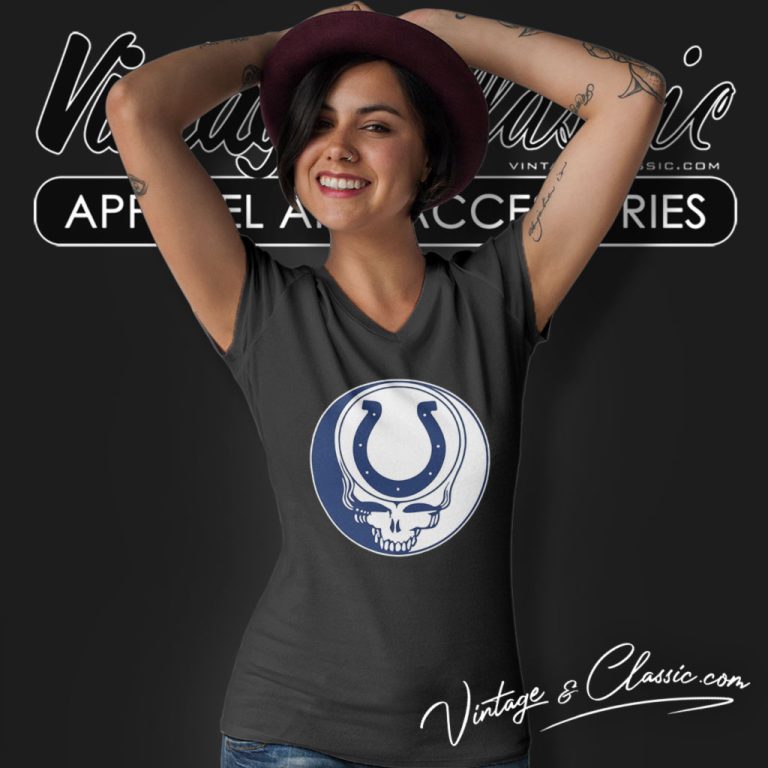 Nfl Indianapolis Colts Grateful Dead V Neck TShirt Nfl Indianapolis Colts Grateful Dead V Neck TShirt