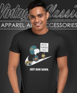 Nfl Jaguars Snoopy Are Number One Shirt Nike Just Bow Down T Shirt
