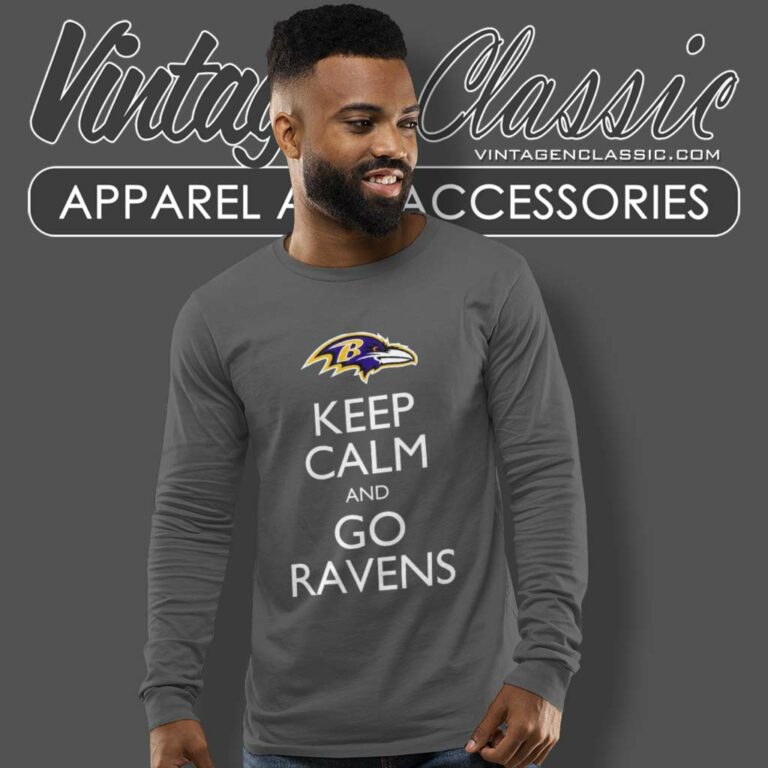 Nfl Keep Calm And Go Baltimore Ravens Long Sleeve Tee Nfl Keep Calm And Go Baltimore Ravens Long Sleeve Tee