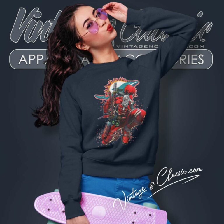 Nfl Miami Dolphins Deadpool Sweatshirt Nfl Miami Dolphins Deadpool Sweatshirt