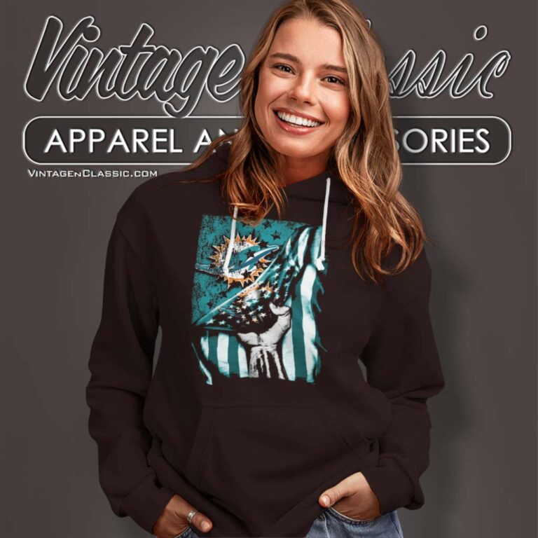 Nfl Miami Dolphins Flag Hoodie Nfl Miami Dolphins Flag Hoodie