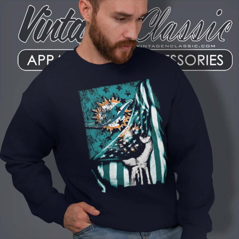 Nfl Miami Dolphins Flag Sweatshirt Nfl Miami Dolphins Flag Sweatshirt